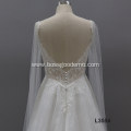 Luxury Sweetheart Sexy Lace Tulle Backless Wedding Dress Bridal Gowns Long Sleeve Cathedral Train